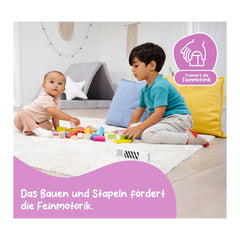 Eichhorn - Wooden Blocks in Bucket. 50 pcs. - Sorting & Stacking Toys