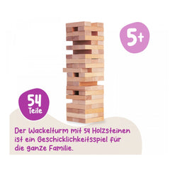 Eichhorn - Wooden Stacking Tower - 54 Pcs - Board Games - Board Games