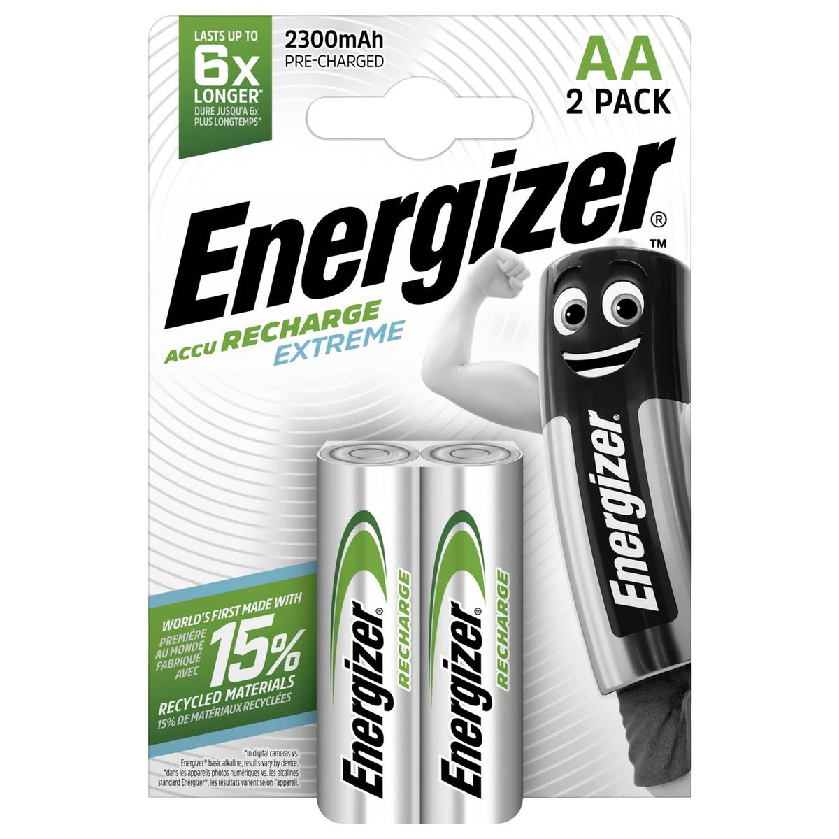 Energizer Extreme Hr06 Aa Battery (Rechargeable) Nimh 2300 Mah 1.2 V 2 Pc(S)