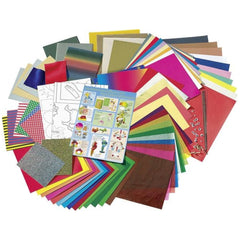 Folia - Jumbo Bastelbox Scatola per Lavoretti di Carta 107 Pezzi Multicolore - Arti e Mestieri