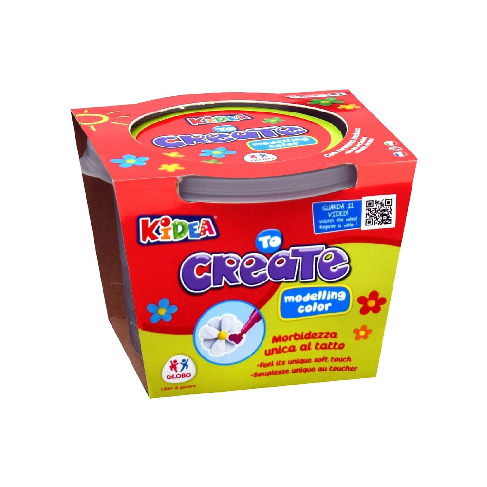 GLOBO - Giochi creativi - Pasta modellabile Kidea - Morbida Bianca - 3+ Anni
