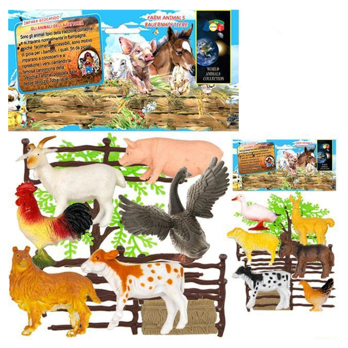 Ginmar - Farm Animals Playset - "Old Farm" Collection Pack