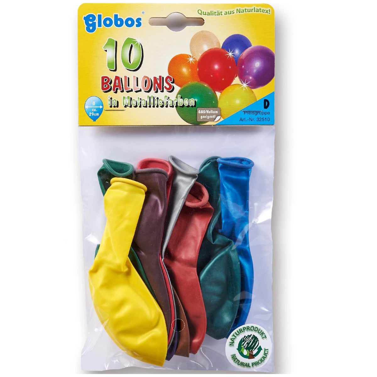 Globo - Palloni Metallici 29 Cm - Confezione da 10