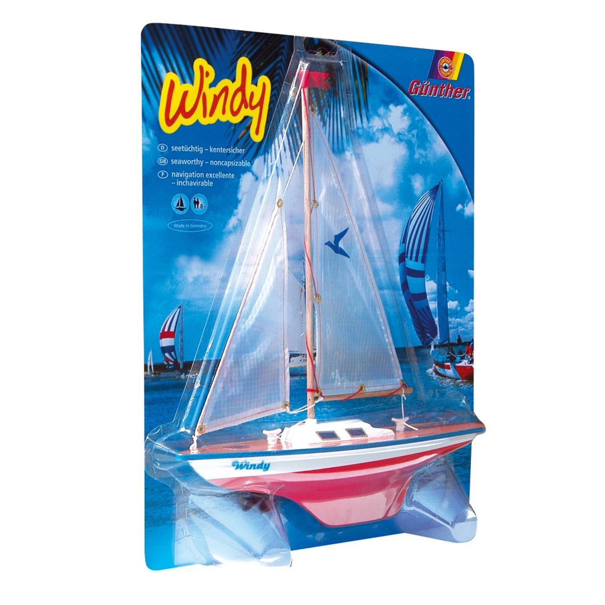 Gunther Flugspiele - Windy Sailing Boat Ready-To-Sail 35X42Cm - Outdoor Play Equipment