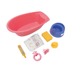 Heless - Dolls Playsets - 8-Piece Doll Bathtub Set - Role Play - 3+ Yrs