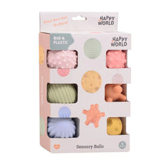 Johntoy - Palline Motorie e Sensoriali in Plastica Biologica - Giocattoli per Attività per Bambini