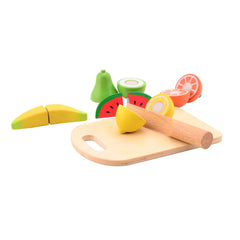 Johntoy - Wooden Cutting Fruit - Pretend Professions & Role Playing