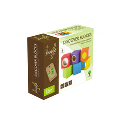 Johntoy - Blocchi di Scoperta in Legno 6 Pezzi - Giocattoli per Attività per Bambini