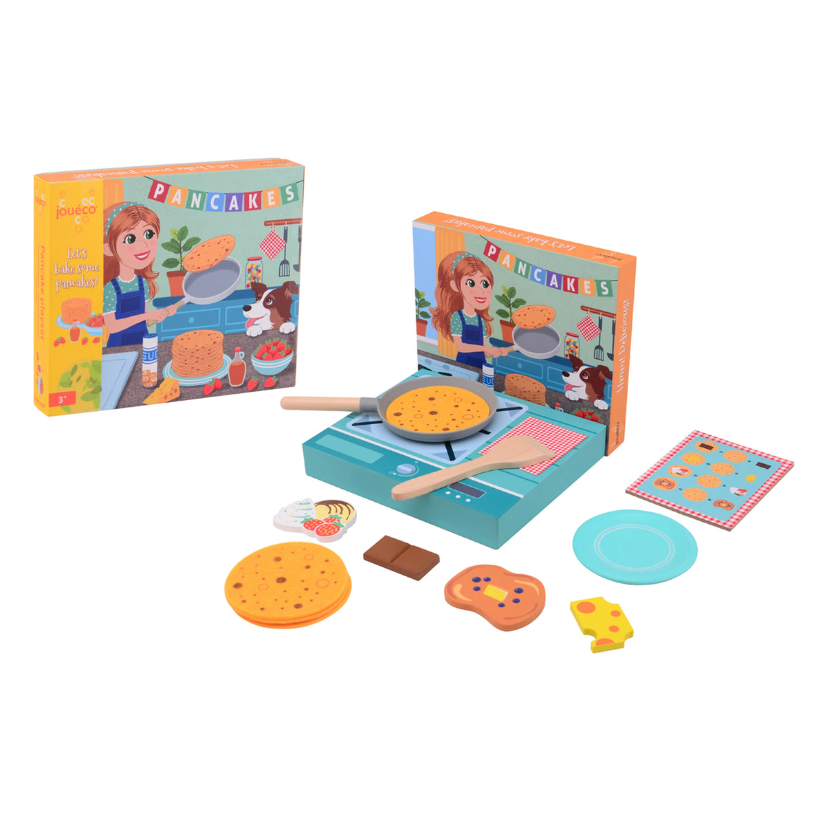 Johntoy - Set di Pancake in Legno in Scatola - Professioni e Gioco di Ruolo