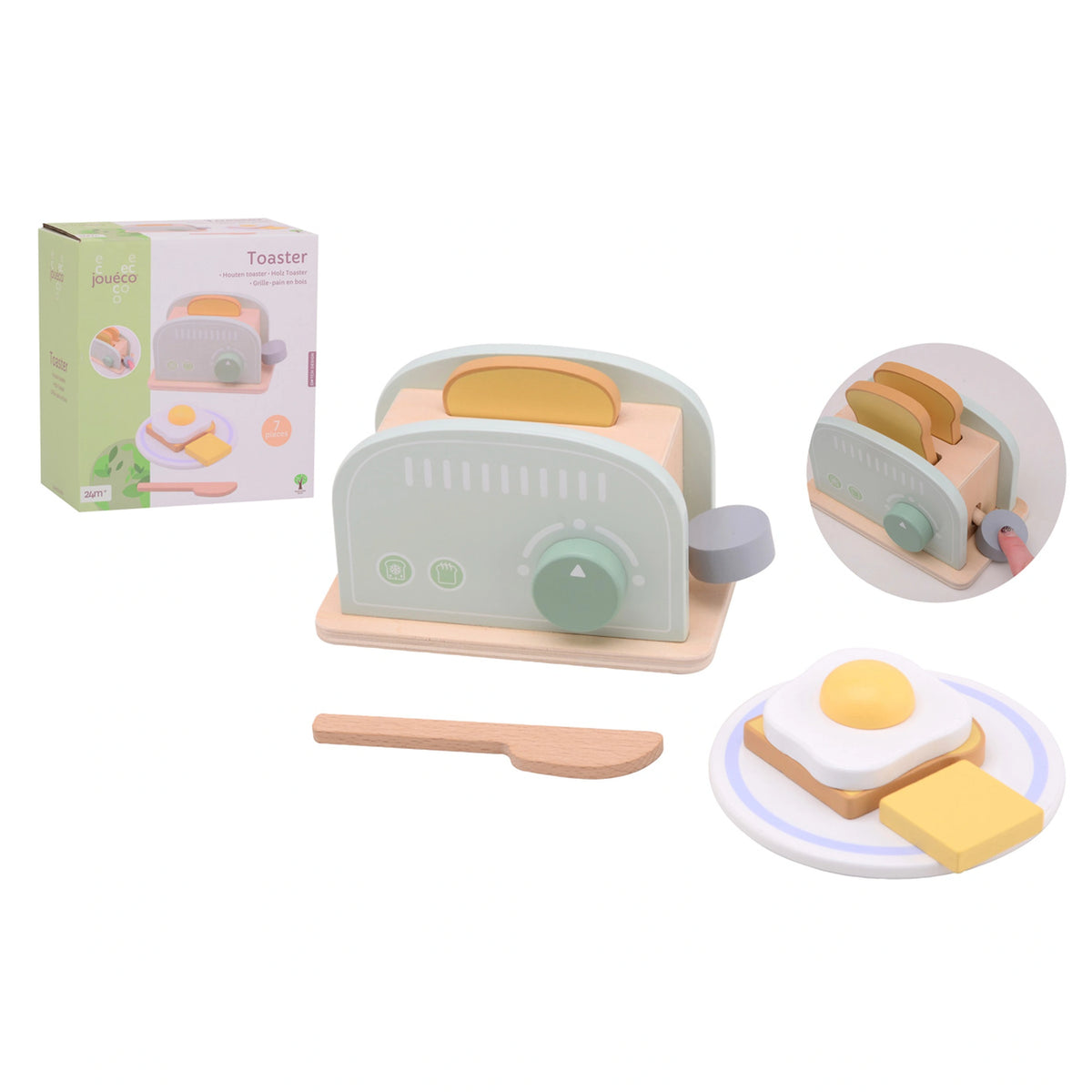 Johntoy - Wooden Toaster - Pretend Professions & Role Playing