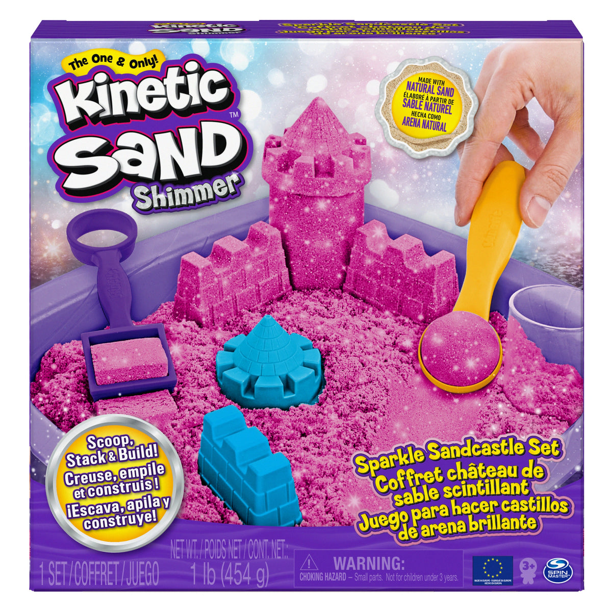 Kinetic Sand Shimmer Sparkle Sandcastle Set