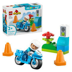 LEGO - DUPLO Blue Police Motorcycle - Construction Set Toys - 10471