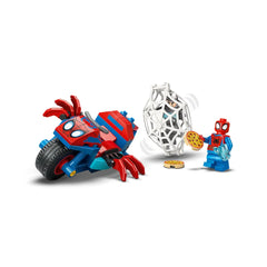 LEGO - Marvel Spidey sulla sua motocicletta contro Rhino - Set di costruzione giocattoli