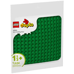 LEGO® DUPLO® Green Building Plate, vibrant green base suitable for building, with textured studs, perfect for imaginative play.
