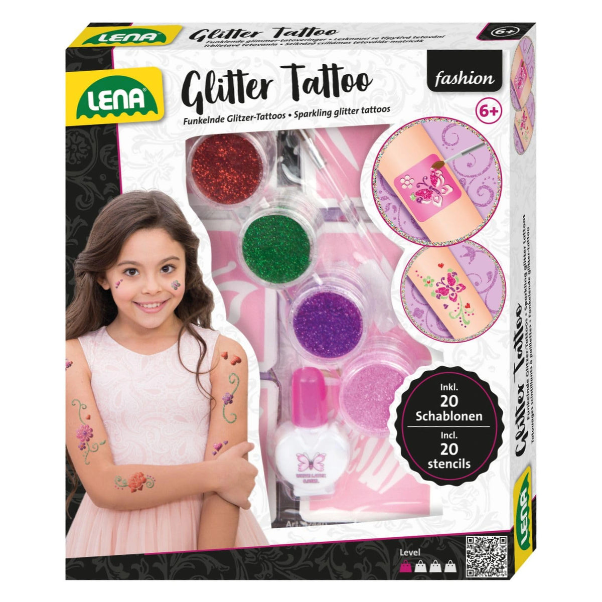 Lena - Set di Tatuaggi Glitter - Trucco