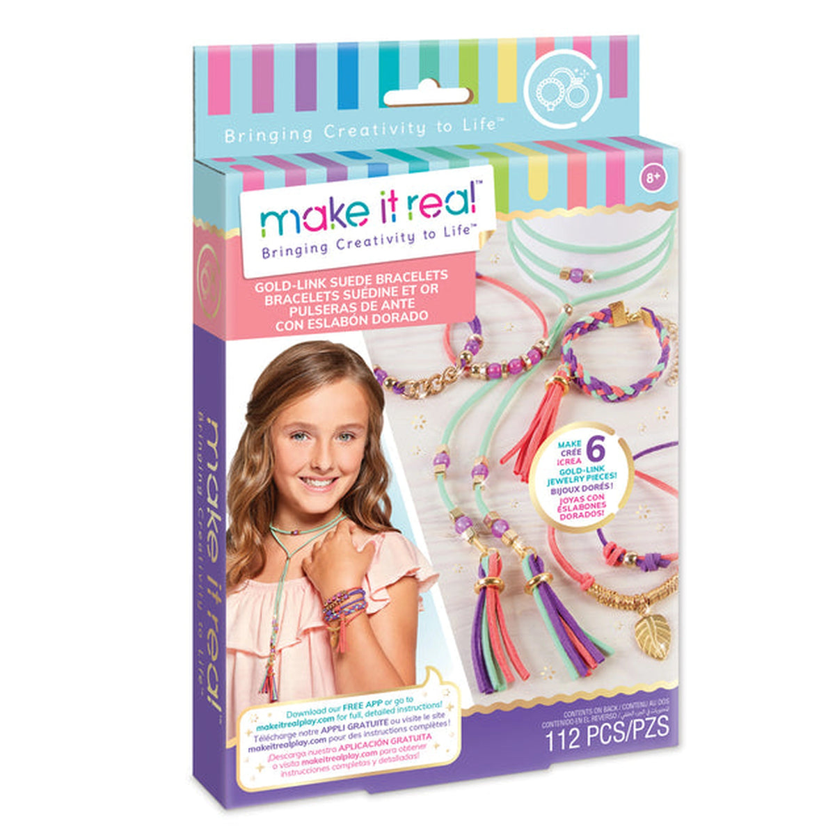 MAKE IT REAL - Gold Link Suede Bracelets - Arts & Crafts