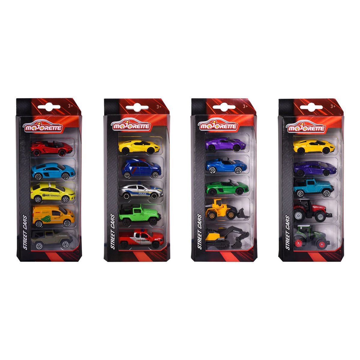 Majorette - Set di Veicoli da Gioco 5 Pezzi Auto da Strada