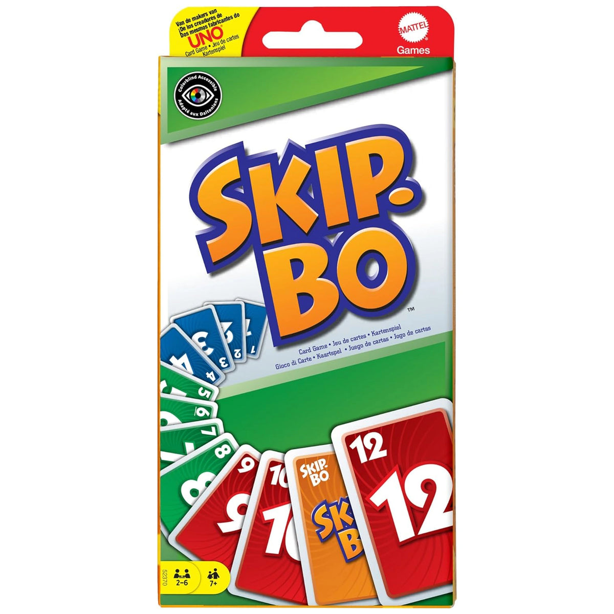 Mattel - Skip-Bo Gioco di Carte di Sequenza Ultimo