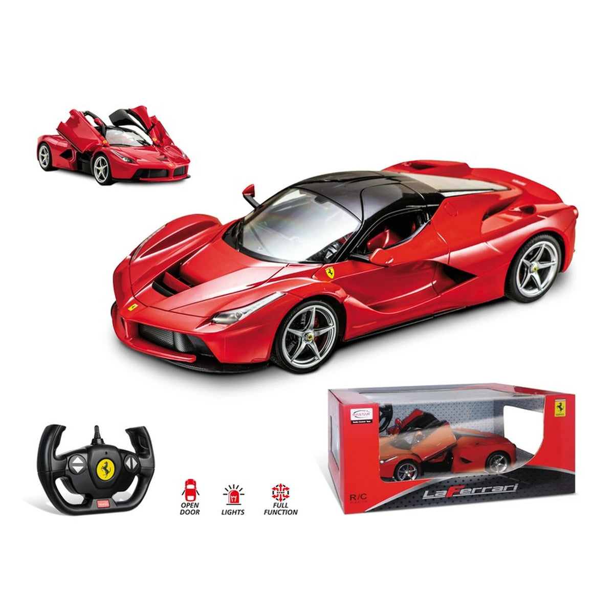 Mondo - La Ferrari Radio-Controlled 2.4 GHz 1:14 Full Function with Lights and Opening Doors - Play Vehicles