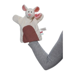 NICI - Il mio primo peluche a forma di topo 2in1 - Giocattoli per attività per bambini