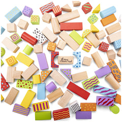 New Classic Toys - Blocchi da Costruzione in un Tamburo - Colore Fantasia - 100 Pezzi - Giocattoli da Costruzione