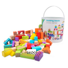 New Classic Toys - Blocchi da Costruzione in un Tamburo - Colore Fantasia - 100 Pezzi - Giocattoli da Costruzione