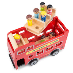 New Classic Toys - Autobus Turistico con 9 Figure Giocattolo - Veicoli da Gioco