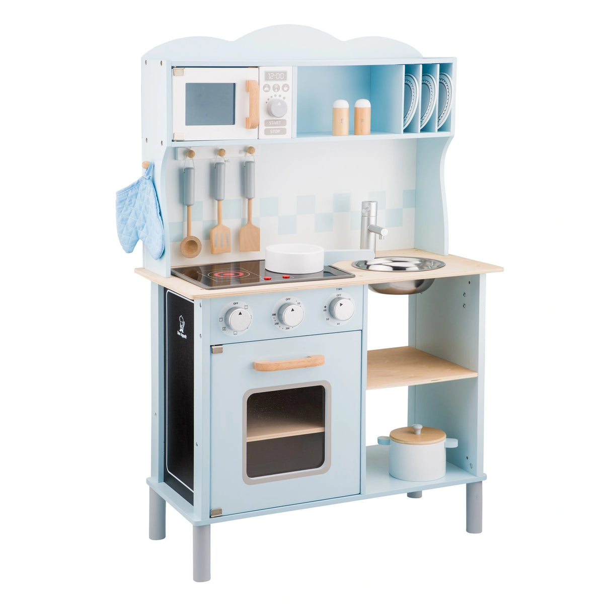 New Classic Toys - Kitchenette - Modern - Electric Cooking - Blue - Pretend Professions & Role Playing