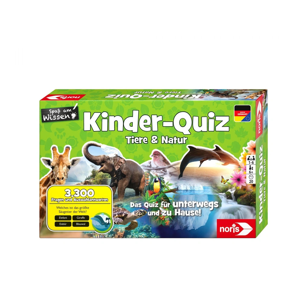 Noris - Giochi da tavolo - Quiz Animali e Natura - Educativo - 6 Anni