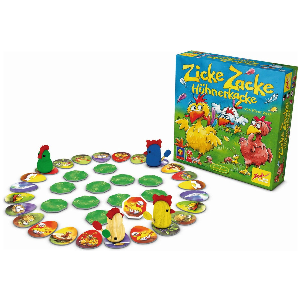 Noris - Zicke Zacke Huhnerkacke - Board Games - German Edition - Board Games