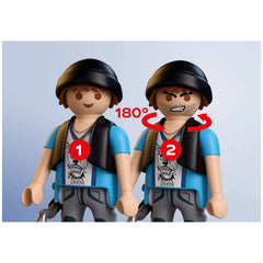 PLAYMOBIL - Inseguimento in Moto - City Action - 4+ - Giocattoli - 72079 - 80772079
