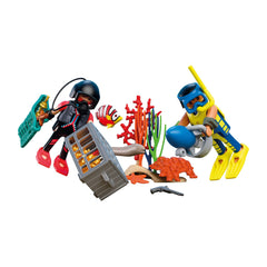 PLAYMOBIL - Subacqueo della Polizia con Tesoro - Giocattoli - +4 - Avventura Subacquea - 72078 - 80772078