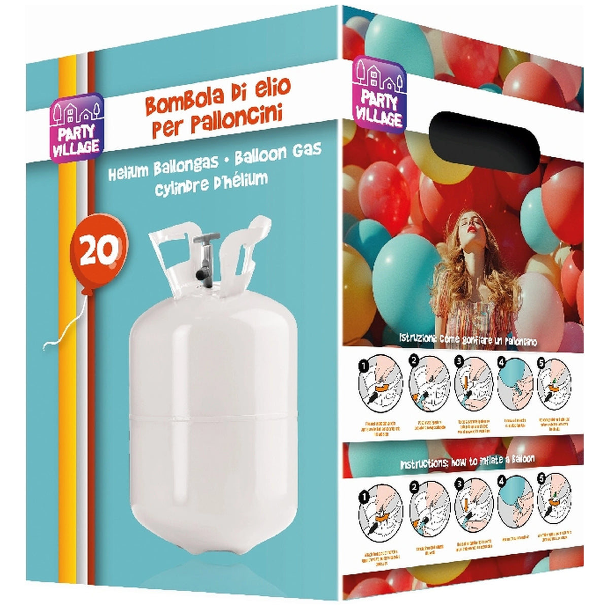 Party Village - Helium Tank for Balloons - Party Supply Kits