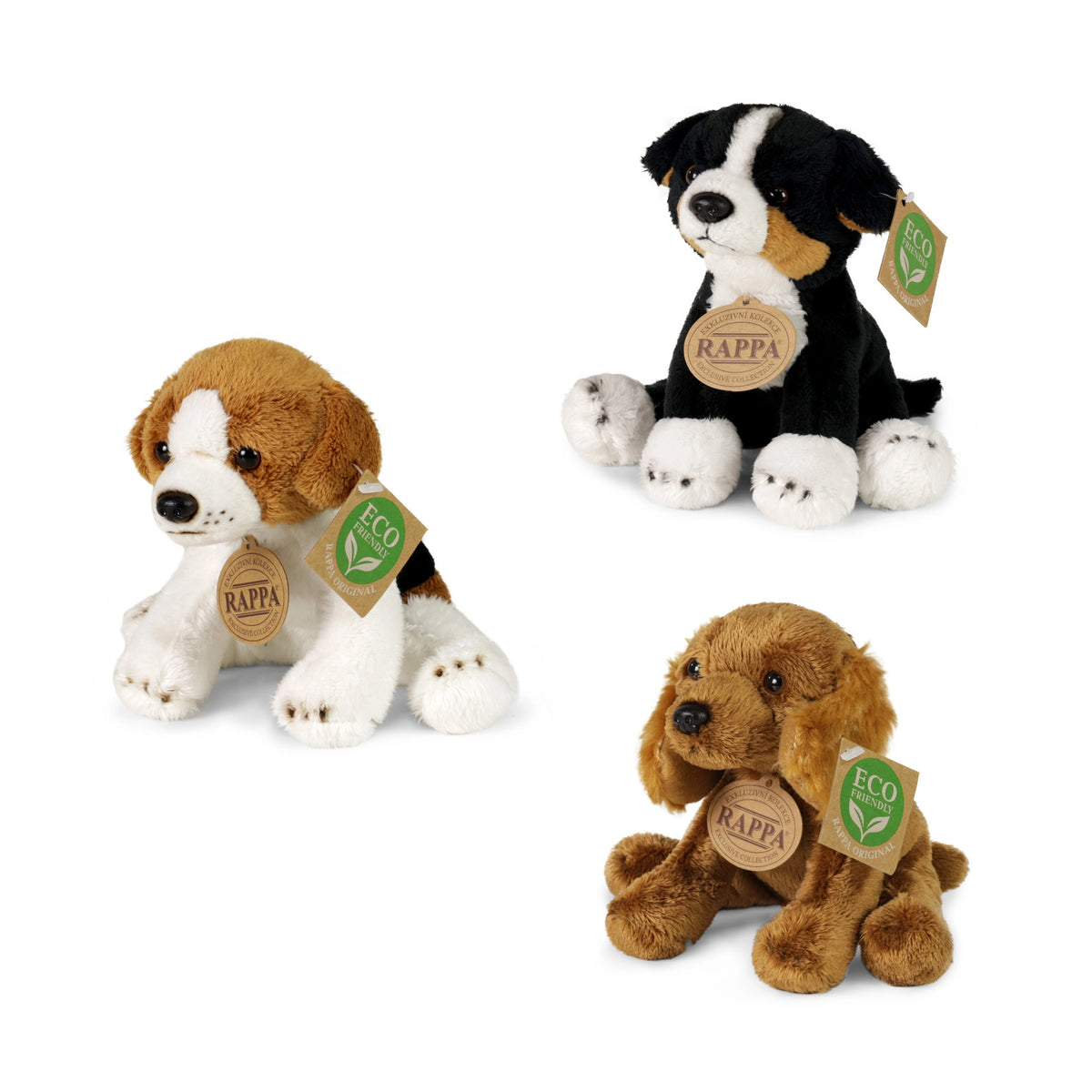 Rappa - Cani di peluche assortiti 14cm ECO-FRIENDLY - Animali di peluche
