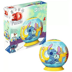 Ravensburger - Palla Puzzle 3D - Disney - Stitch - Figure da Gioco d'Azione