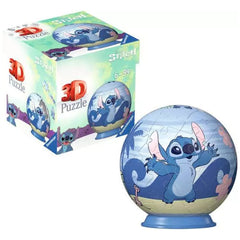 Ravensburger - Palla Puzzle 3D - Disney - Stitch - Figure da Gioco d'Azione