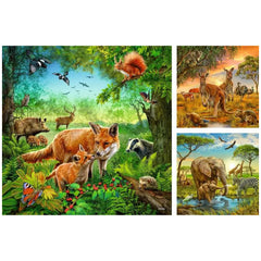 Ravensburger - Animali della Terra - 3x49 Pezzi - Puzzle