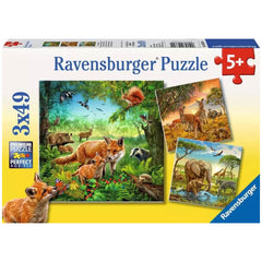 Ravensburger - Animali della Terra - 3x49 Pezzi - Puzzle