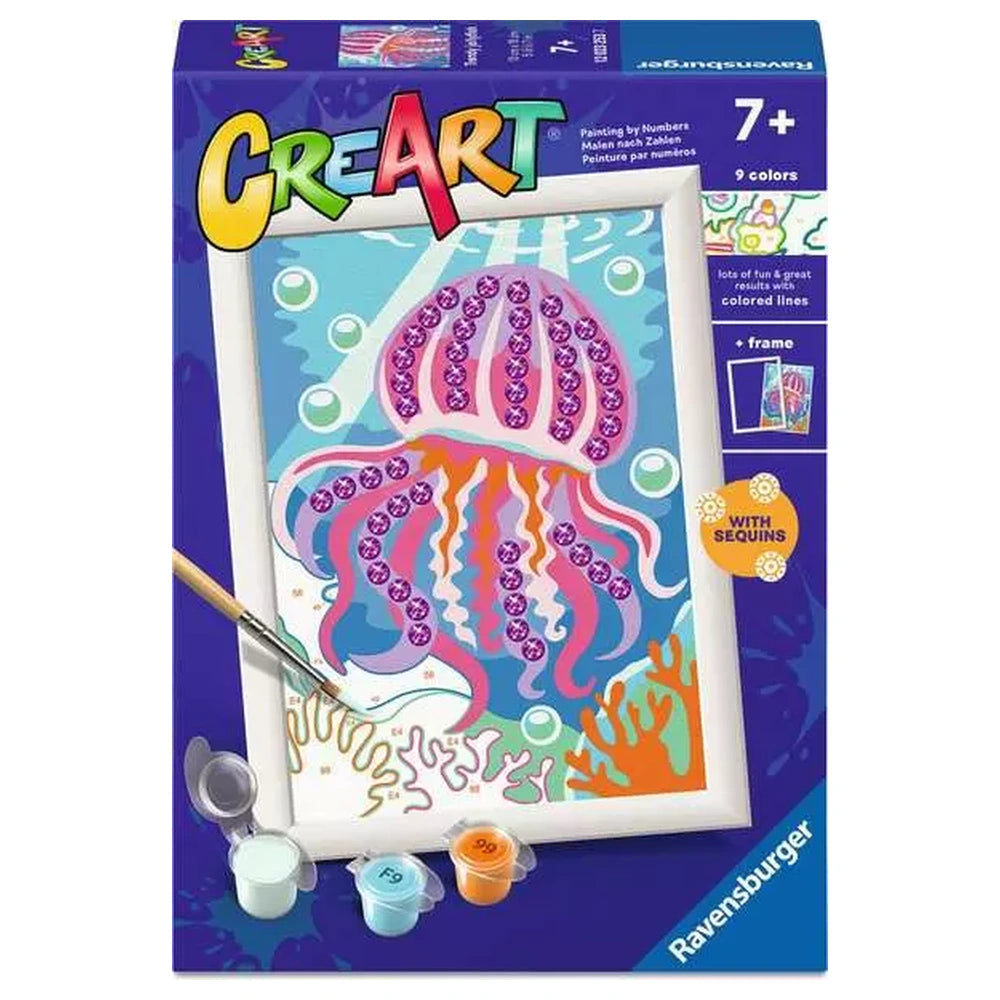 Ravensburger - Arts Crafts - CreArt Sparkling Jellyfish - 7 Years - Creativity Development