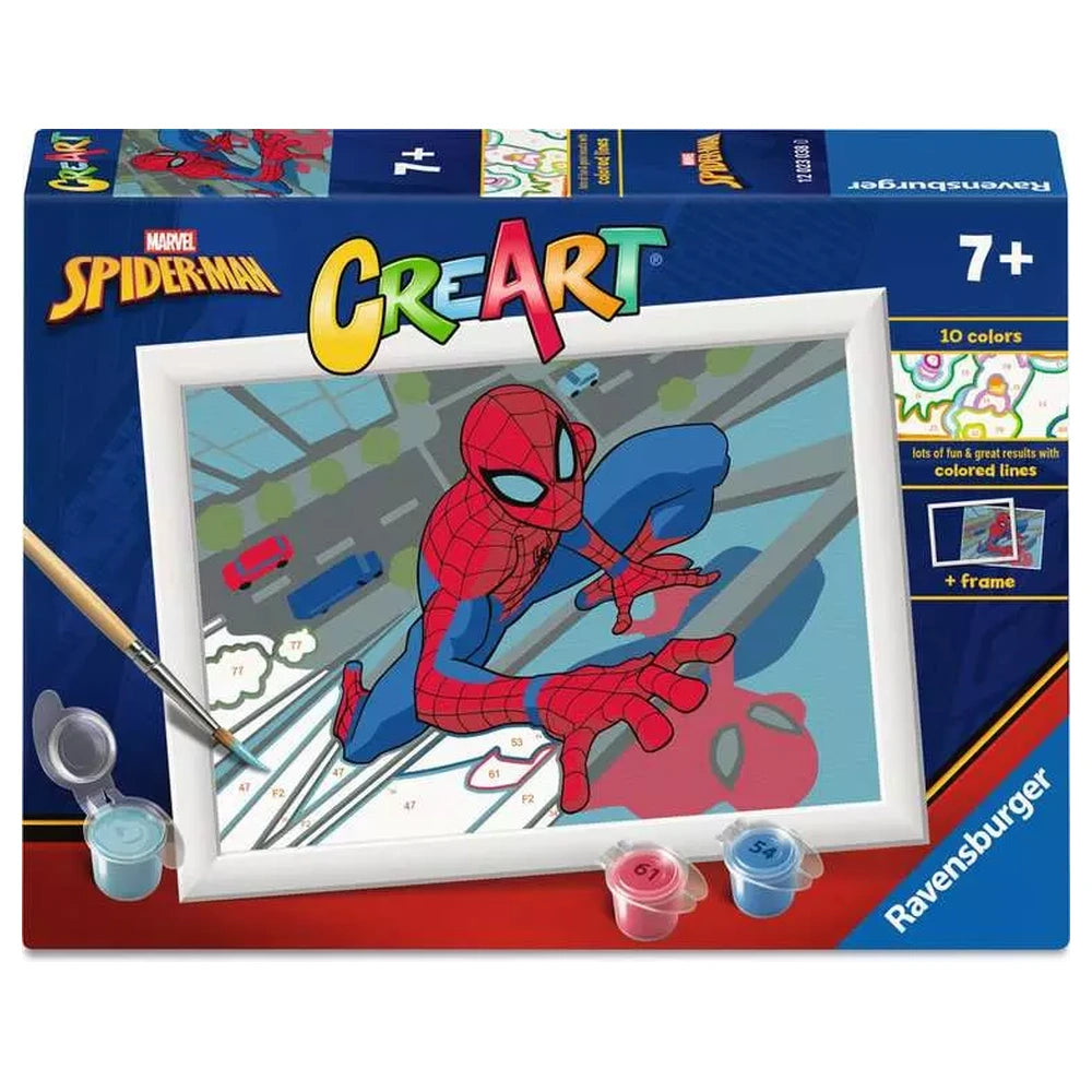 Ravensburger - Arts Crafts - CreArt Spider-Man Painting Kit - 7 Years - Creativity Development