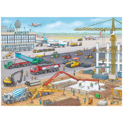 Ravensburger - Construction Site At The Airport - 100 Pieces - Puzzles