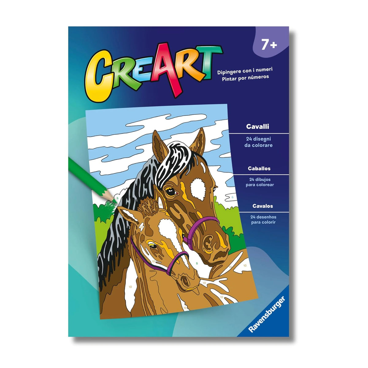Ravensburger - CreArt-Creative-Colouring-Book-Horses-Arts-and-Crafts