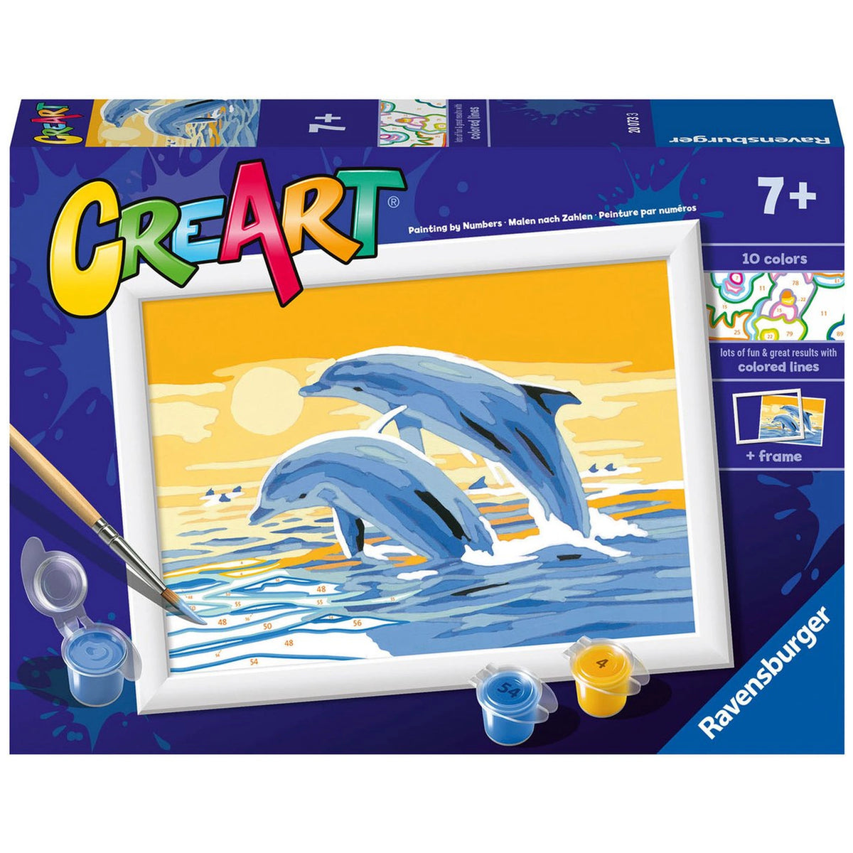 Ravensburger - Creart Delfini Deliziosi - Pittura Per Numeri - Arte e Fai Da Te