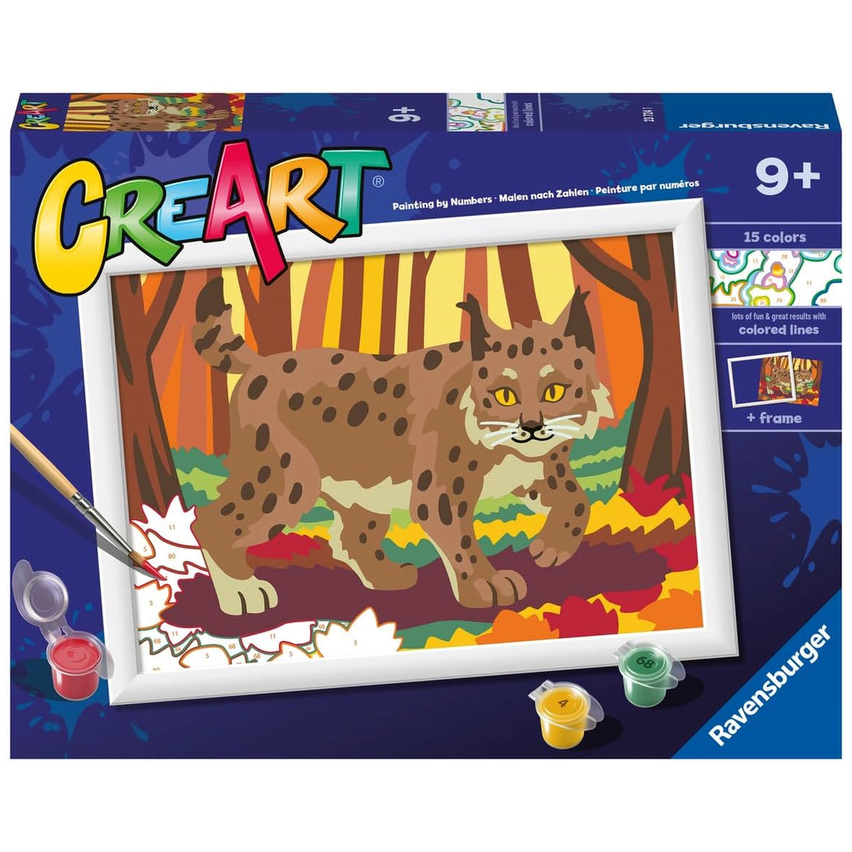 Ravensburger - Creart Lynx Nel Bosco - Pittura Per Numeri - Arti e Mestieri