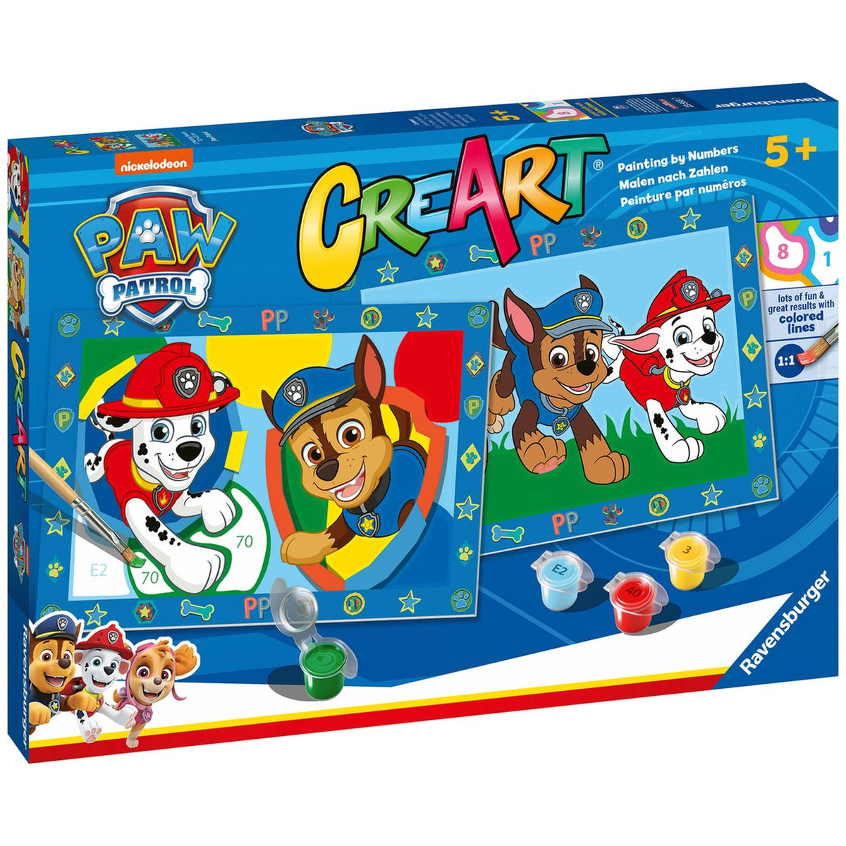 Ravensburger - Creart Paw Patrol - Painting By Numbers - Arts & Crafts