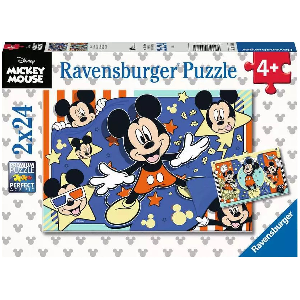 Ravensburger - Disney Topolino - 2x24 Pezzi - Puzzle