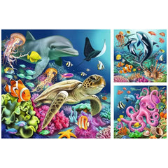 Ravensburger - Mondo Sottomarino Incantevole - 3x49 Pezzi - Puzzle
