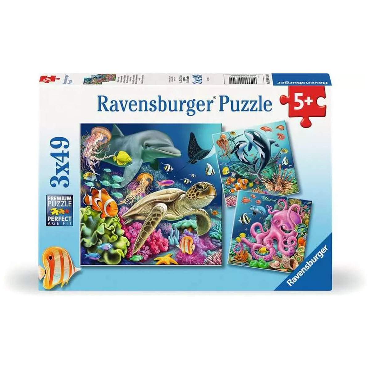 Ravensburger - Mondo Sottomarino Incantevole - 3x49 Pezzi - Puzzle