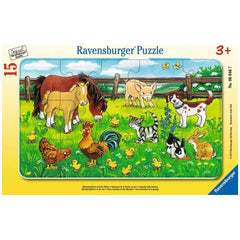 Ravensburger - Animali della fattoria nel prato - 15 pezzi - Puzzle