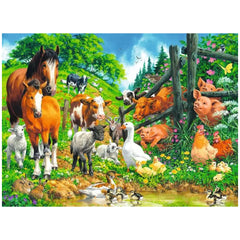 Ravensburger - Raduno di Animali - 100 Pezzi - Puzzle